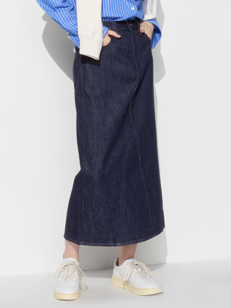 Спідниця джинсова міді осіння жіноча Uniqlo 536069243 27 Синя від Rozetka на платформі USKIDKA Акція на Спідниця джинсова міді осіння жіноча Uniqlo 536069243 27 Синя від Rozetka