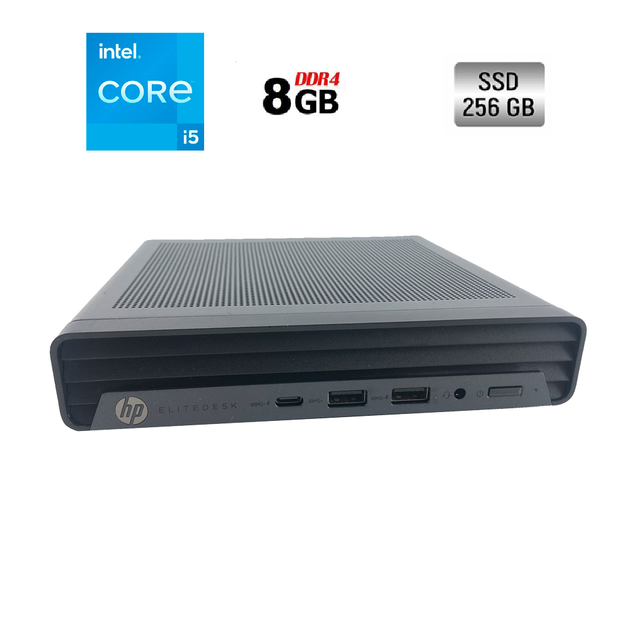 Неттоп HP ProDesk 600 G6 DM USFF / Intel Core i5-10500T (6 (12) ядер по ...