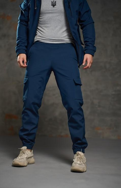 Мужской костюм Softshell утепленный куртка и штаны на флисе Intruder 0190 4XL Синий ( IN - 0190/04 N ) - изображение 11