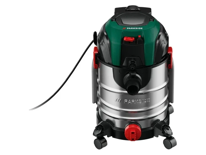Пылесос промышленный моющий Parkside PWS 20 C2 20 л с набором насадок + сухая уборка - изображение 3