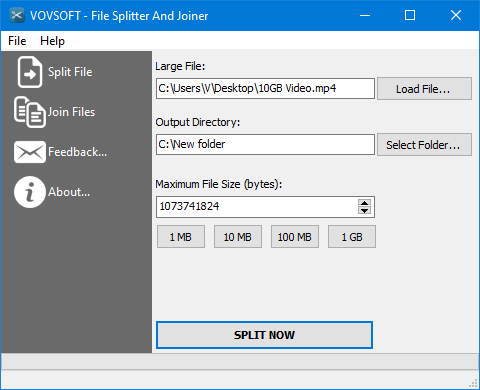 Інструмент для розділення великих файлів на частини – Vovsoft File Splitter And Joiner. 1 ПК, безтермінова ліцензія. - изображение 2