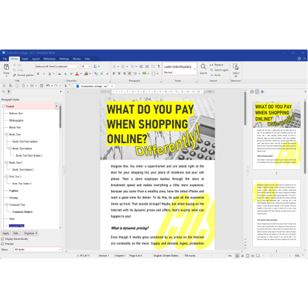 Офісний пакет Ashampoo Office 9 для 5 ПК – безстрокова ліцензія - изображение 3