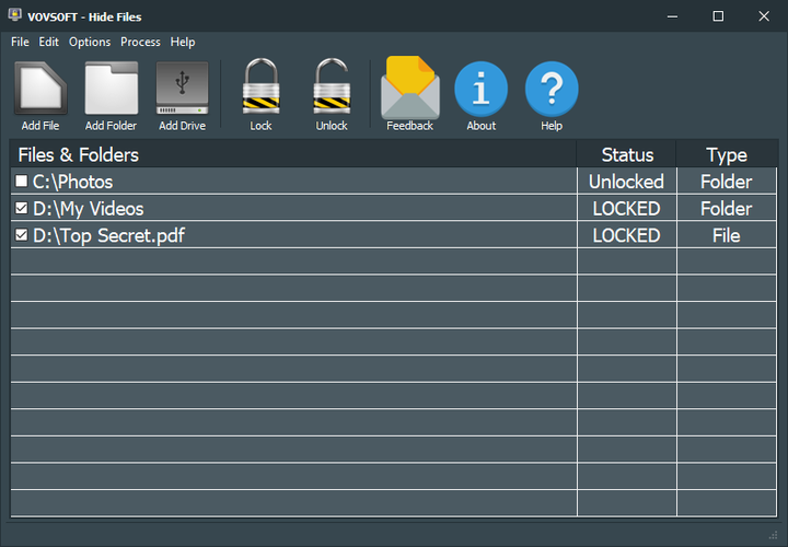 Засіб для зберігання файлів і захисту інформації – Vovsoft Hide Files. 1 ПК, безтермінова ліцензія. - Фото 2 Засіб для зберігання файлів і захисту інформації – Vovsoft Hide Files. 1 ПК, безтермінова ліцензія. - зображення 2