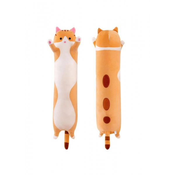 Мягкая игрушка Кот Батон TOPA плюшевый котик обнимашка Коричневый 110 см - изображение 3