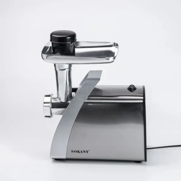 Мясорубка электрическая SOKANY SK-06001 сталь с насадками и решетками 2400 Вт - Фото 6 Мясорубка электрическая SOKANY SK-06001 сталь с насадками и решетками 2400 Вт - изображение 6
