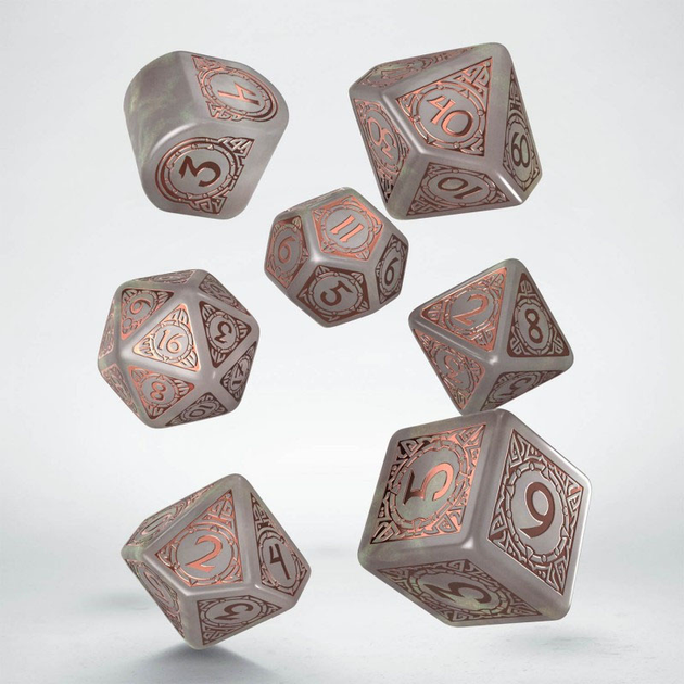 Zestaw kości Q-Workshop Viking Dice Kit Modern Niflheim 7 elementów Jasnoszare (5907699496518) - obraz 1