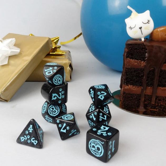 Набір кісток Q-Workshop 20-річчя Cats Dice Kit Котячий 8 деталей (5907699497300) - зображення 3