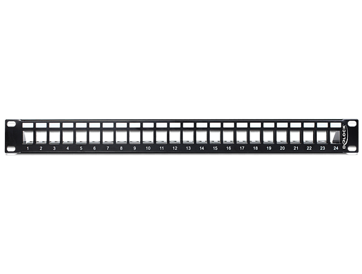 Патч-панель Delock 19" 1U 24 port Black (4043619432776) - зображення 3