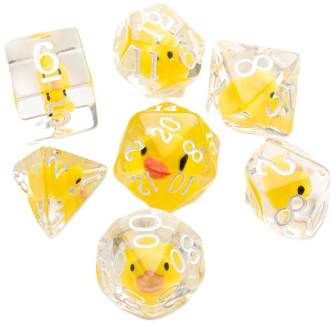 Набір кісток Gamegenic Embraced Series RPG Dice Kit Rubber Duck 7 деталей (4251715404812) - зображення 1