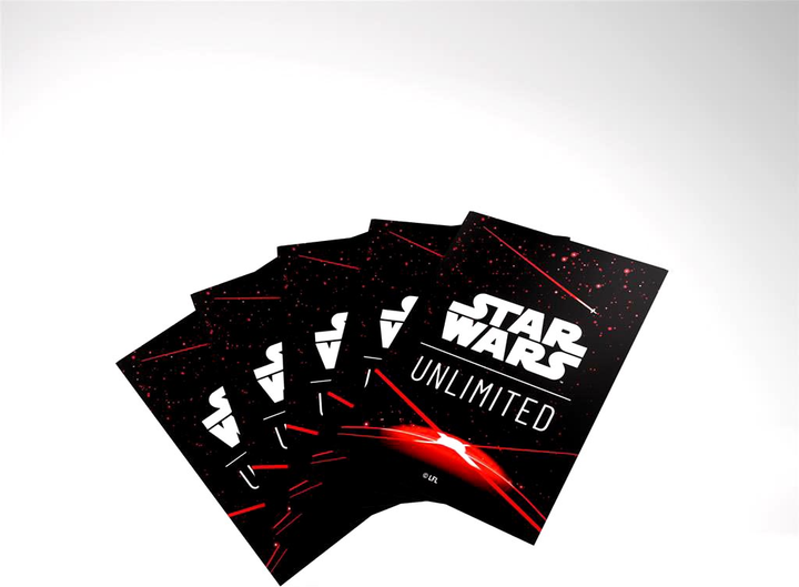 Набір кишень для карт Gamegenic Star Wars Unlimited Double Sleeving Pack Space Червоні (4251715414057) - зображення 3