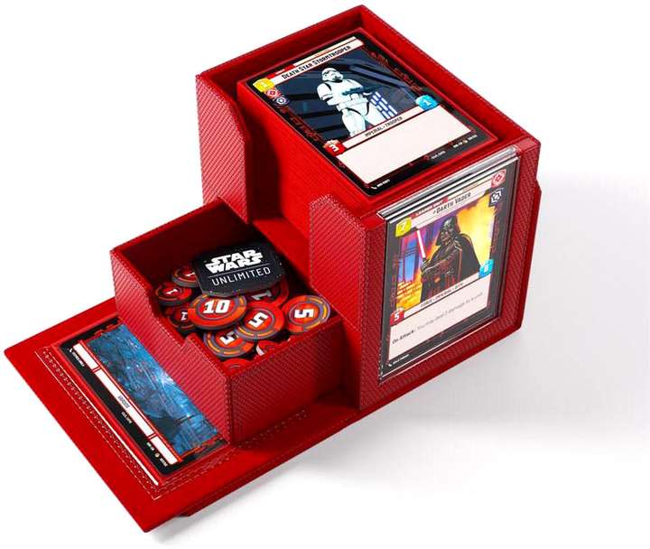 Pudełko na karty Gamegenic Star Wars Unlimited Deck Pod Premium Czerwone (4251715413791) - obraz 10