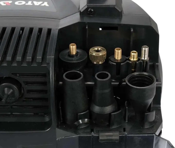 Akumulatorowy kompresor YATO 36 V (2x 18 V) 800 W do 8 Bar 98 l/min zbiornik 6 l bez akumulatora (YT-23242)   - obraz 3