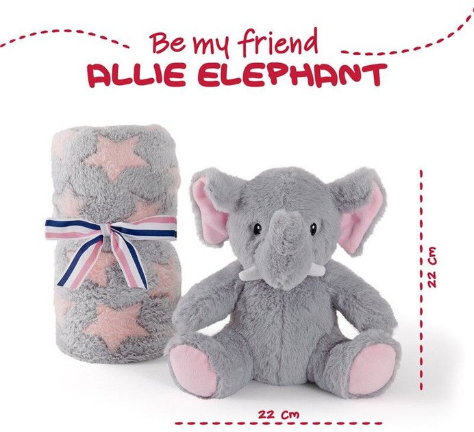 М'яка іграшка Perletti Allie Elephant з ковдрою 22 см (8015831130682) - зображення 2