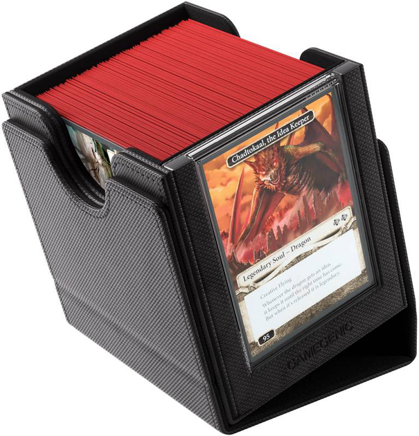 Коробка для карток Gamegenic Premium Box Sidekick PRO XL на 100+ предметів Чорна (4251715415863) - зображення 8