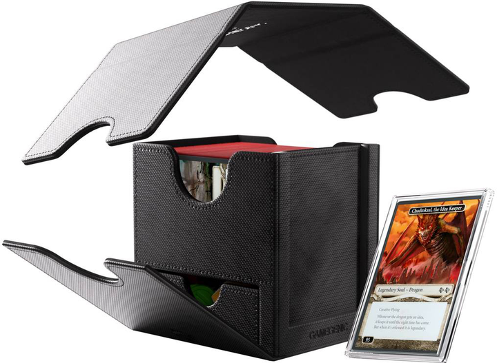 Коробка для карток Gamegenic Premium Box Sidekick PRO XL на 100+ предметів Чорна (4251715415863) - зображення 16