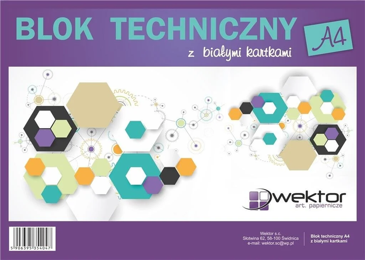 Zestaw bloków technicznych Wektor A4 10 arkuszy Biały 10 szt (5906395355211) - obraz 1