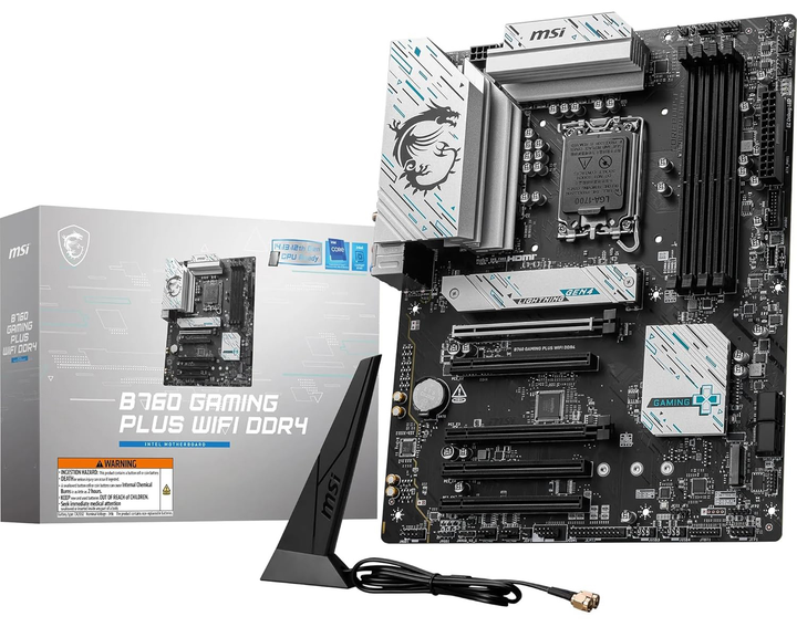 Материнська плата MSI B760 GAMING PLUS WIFI DDR4 (s1700, Intel B760, PCI-Ex16) (7D98-043R) - зображення 5