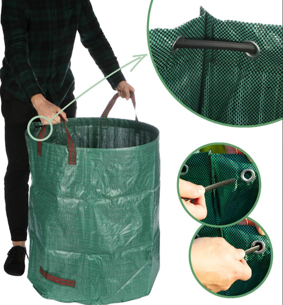 Корзина садовая складная Garnix, 400 л. , GKS400L (зеленая) - изображение 4