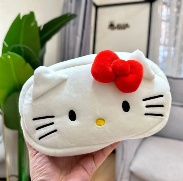 Большой детский школьный пенал косметичка на молнии hello kitty Хеллоу Китти белый (AN)3237 - Фото 1 Большой детский школьный пенал косметичка на молнии hello kitty Хеллоу Китти белый (AN)3237 - изображение 1