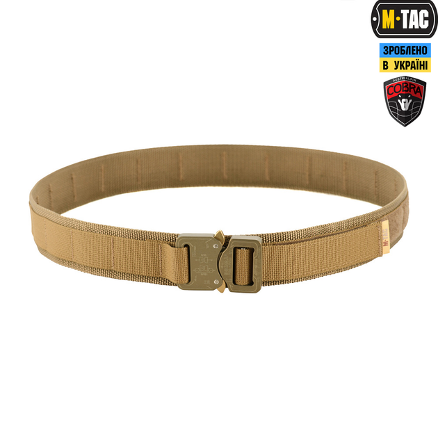 Ремінь M-Tac Cobra Buckle Tactical Belt Coyote XL/2XL 10126005-XL/2XL - зображення 1