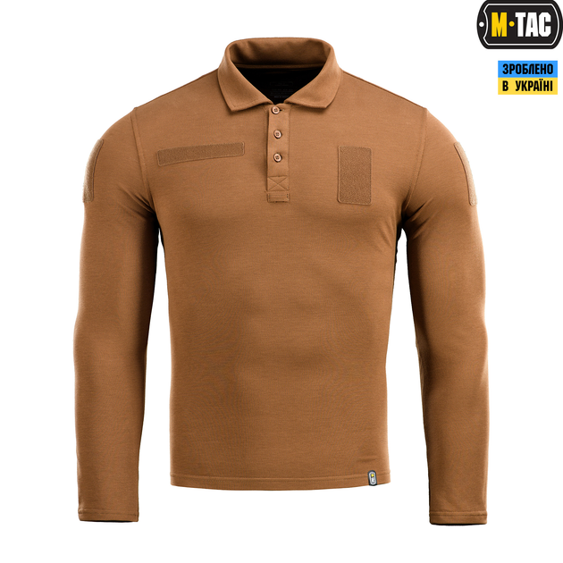 Поло тактичне довгий рукав M-Tac Coyote Brown (XL) 65/35 80021017-XL - зображення 2