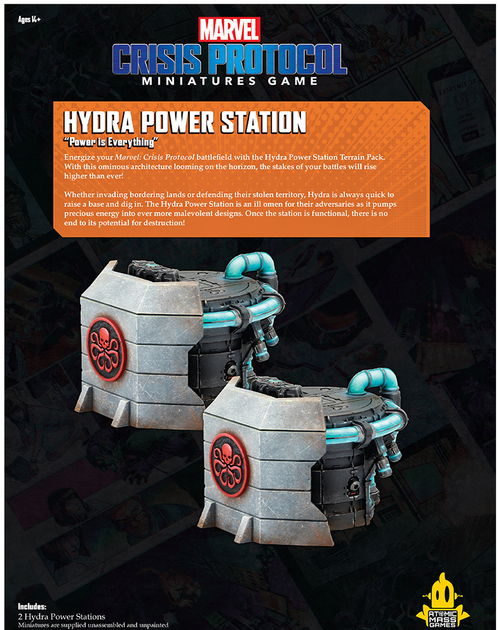 Набір аксесуарів Atomic Mass Games Marvel Crisis Protocol Hydra Power Station Terrain Pack (841333120238) - зображення 3