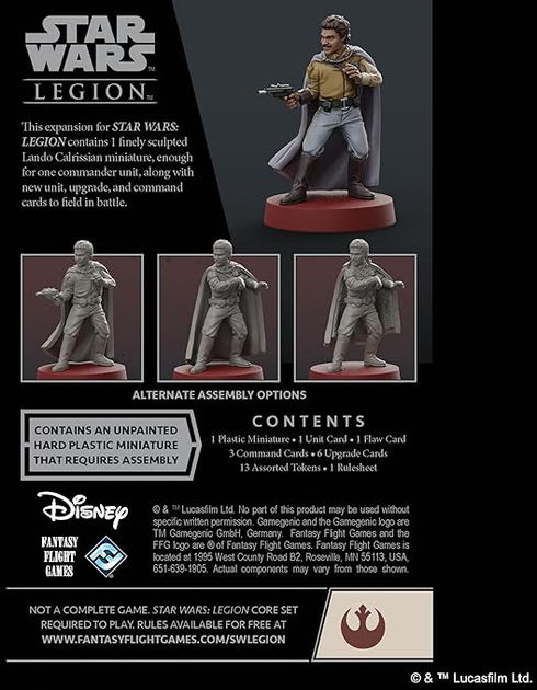 Zestaw akcesoriów Fantasy Flight Games Star Wars Legion Lando Calrissian Commander Expansion (841333112288) - obraz 3