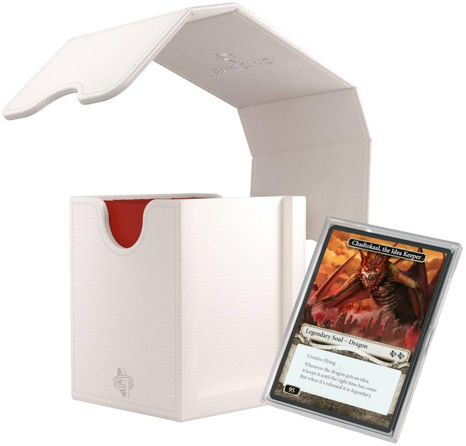 Коробка для карток Gamegenic TCG Deck Box Squire Plus XL на 100+ предметів Біла (4251715416594) - зображення 5