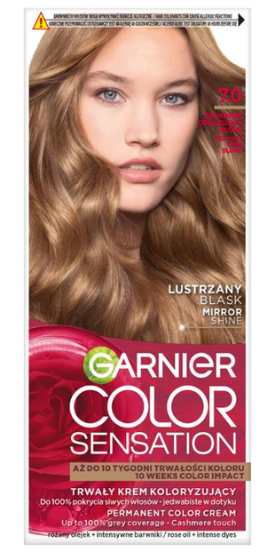 Krem koloryzujacy do wlosow Garnier Color Sensation 7.0 Delikatnie Opalizujacy Blond (3600541136847) - obraz 1