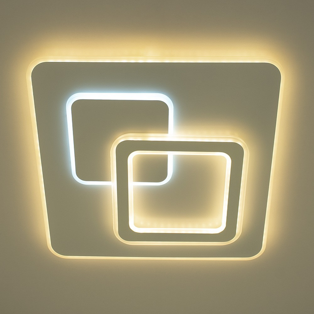 Люстра светодиодная потолочная LUMINARIA ISLAND КВАДРАТ 70W S 460/460 ON/OFF WHITE 220V IP20 - изображение 4