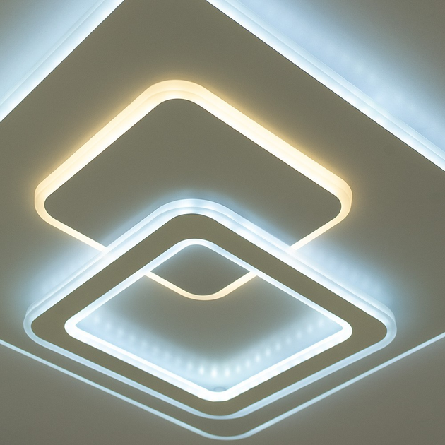Люстра светодиодная потолочная LUMINARIA ISLAND КВАДРАТ 70W S 460/460 ON/OFF WHITE 220V IP20 - изображение 5
