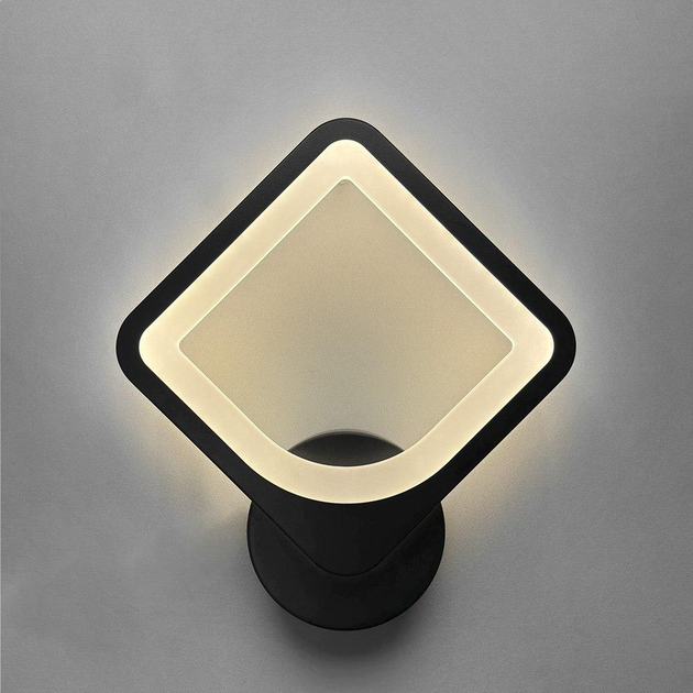 Світильник світлодіодний настінний, LED бра LUMINARIA TETRA 24W S250 ON / OFF BLACK 220V IP20 - зображення 3
