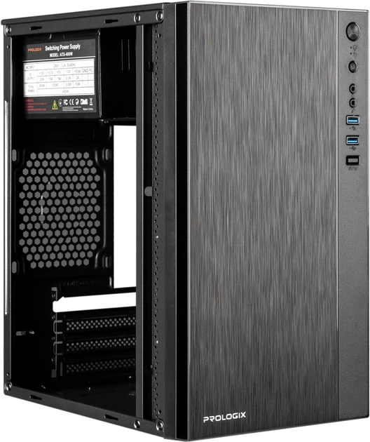 Корпус Prologix E124 400W Black - Фото 2 Корпус Prologix E124 400W Black - зображення 2