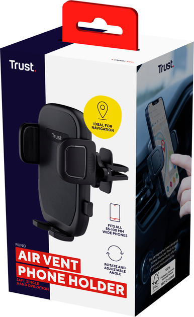 Автодержатель для телефона Trust Runo Air Vent Black (TR24983) - изображение 9