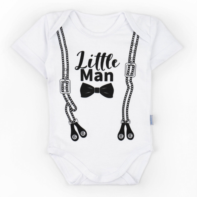 Боді для хлопчика з куліру Little Man 74 см Білий - Фото 1 Боді для хлопчика з куліру Little Man 74 см Білий - изображение 1