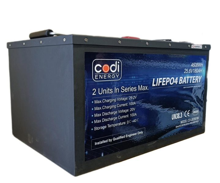 Аккумулятор Codi Energy LiFePO4 25.6V/180AH (4608 Вт/чс) (литий-железо-фосфатный аккумулятор для ИБП (UPS)) - изображение 2