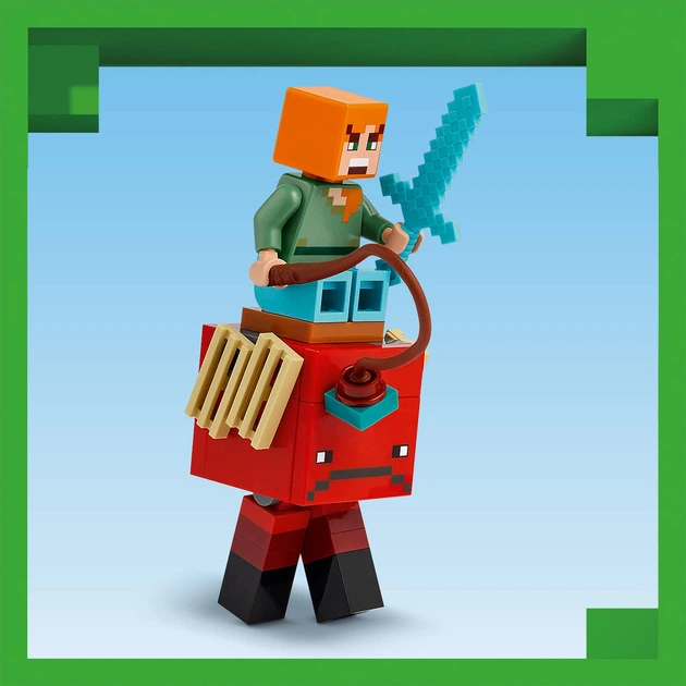 Конструктор LEGO Minecraft Битва с лавой в Незере 99 деталей