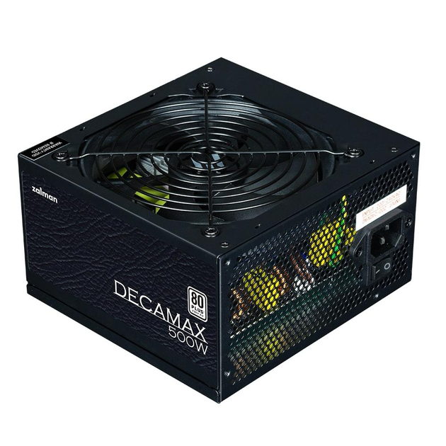 Блок питания Zalman Decamax ZM500-LX3 500W 1xMB 1xCPU 3xMolex 4xSATA 2xPCIe - изображение 1