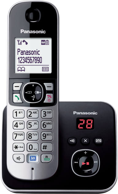 Телефон стаціонарний Panasonic KX-TG6821GB Black - зображення 1