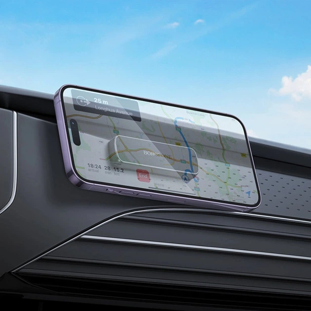 Магнитный автомобильный держатель BOROFONE BH121 Eternal magnetic car holder, Black - изображение 6