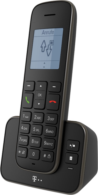 Telefon stacjonarny Telekom Sinus A207 Black (40316575) - obraz 1