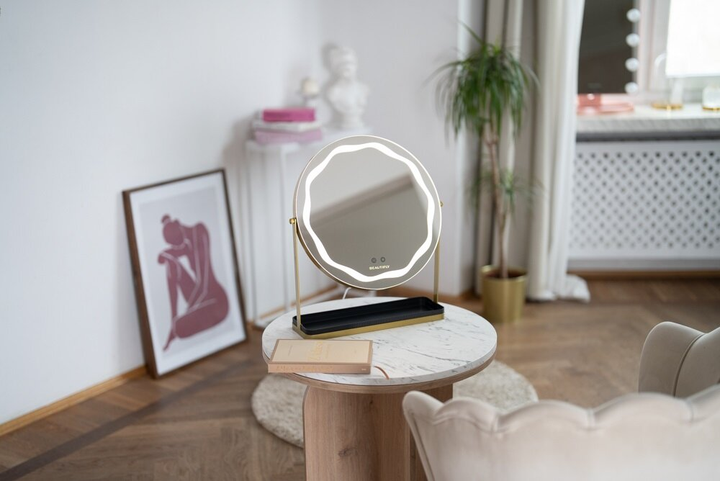 Дзеркало косметичне Beautifly Round LED Vanity (5903003702184) - зображення 4