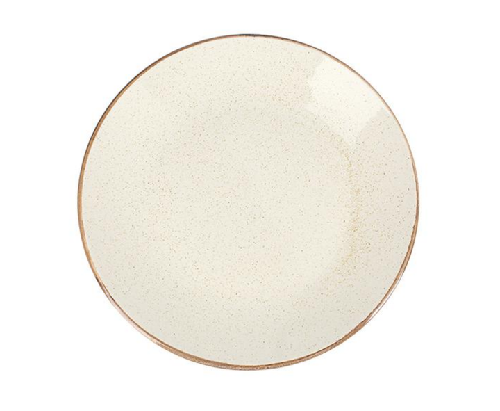 Тарелка мелкая круглая Beige фарфоровая Porland 300мм 187630/B - Фото 1 Тарелка мелкая круглая Beige фарфоровая Porland 300мм 187630/B - изображение 1
