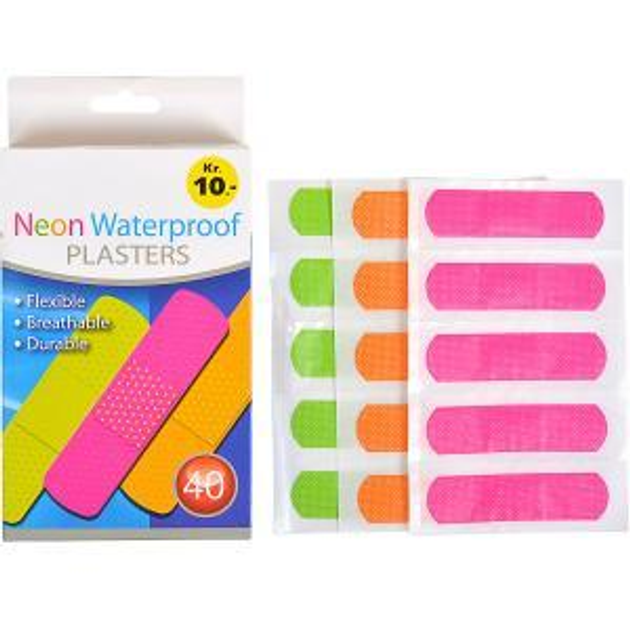 Пластир Neon Waterproof 7,2×1,9 мм упаковка 40 шт - зображення 1