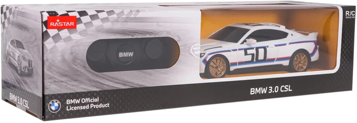 Samochód Rastar BMW 3.0 CSL 1:24 biały (6930751324046) - obraz 1