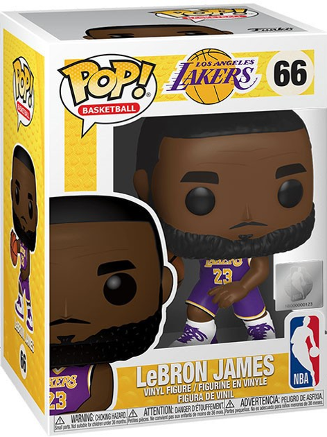 Figurka Funko POP! Basketball NBA Lakers Lebron James 66 (0889698465496) - obraz 1