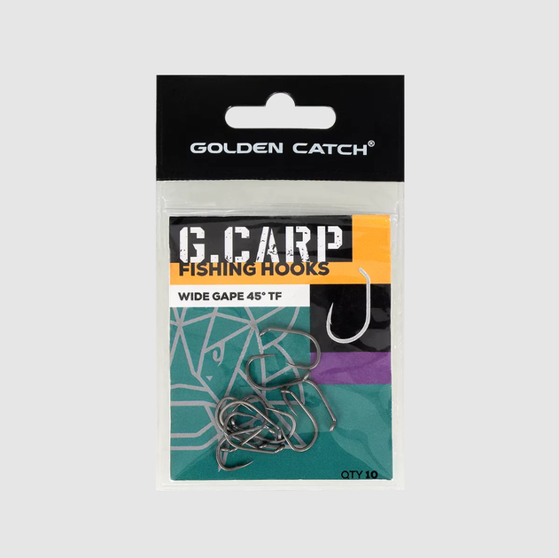 Крючок GC G.Carp Wide Gape 45° TF №4(10шт),5565032 - Фото 1 Крючок GC G.Carp Wide Gape 45° TF №4(10шт),5565032 - изображение 1