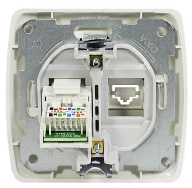 Розетка одинарна комп'ютерна RJ-45 VIKO Carmen біла - зображення 2
