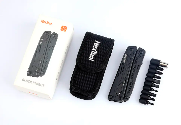 Мультитул Xiaomi Nextool Black Knight NE20151 (11 інструментів, з бітами), Чорний - зображення 7