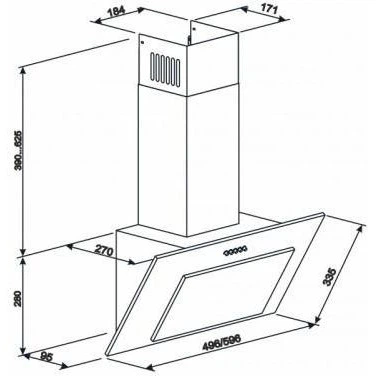 Вытяжка наклонная Eleyus Vertical 1000 50 BG - изображение 4